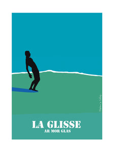 Affiche Surf "La Glisse"