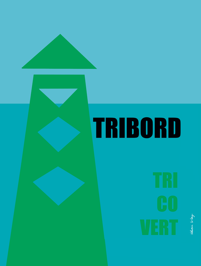 Affiche Balise Tri Co Vert